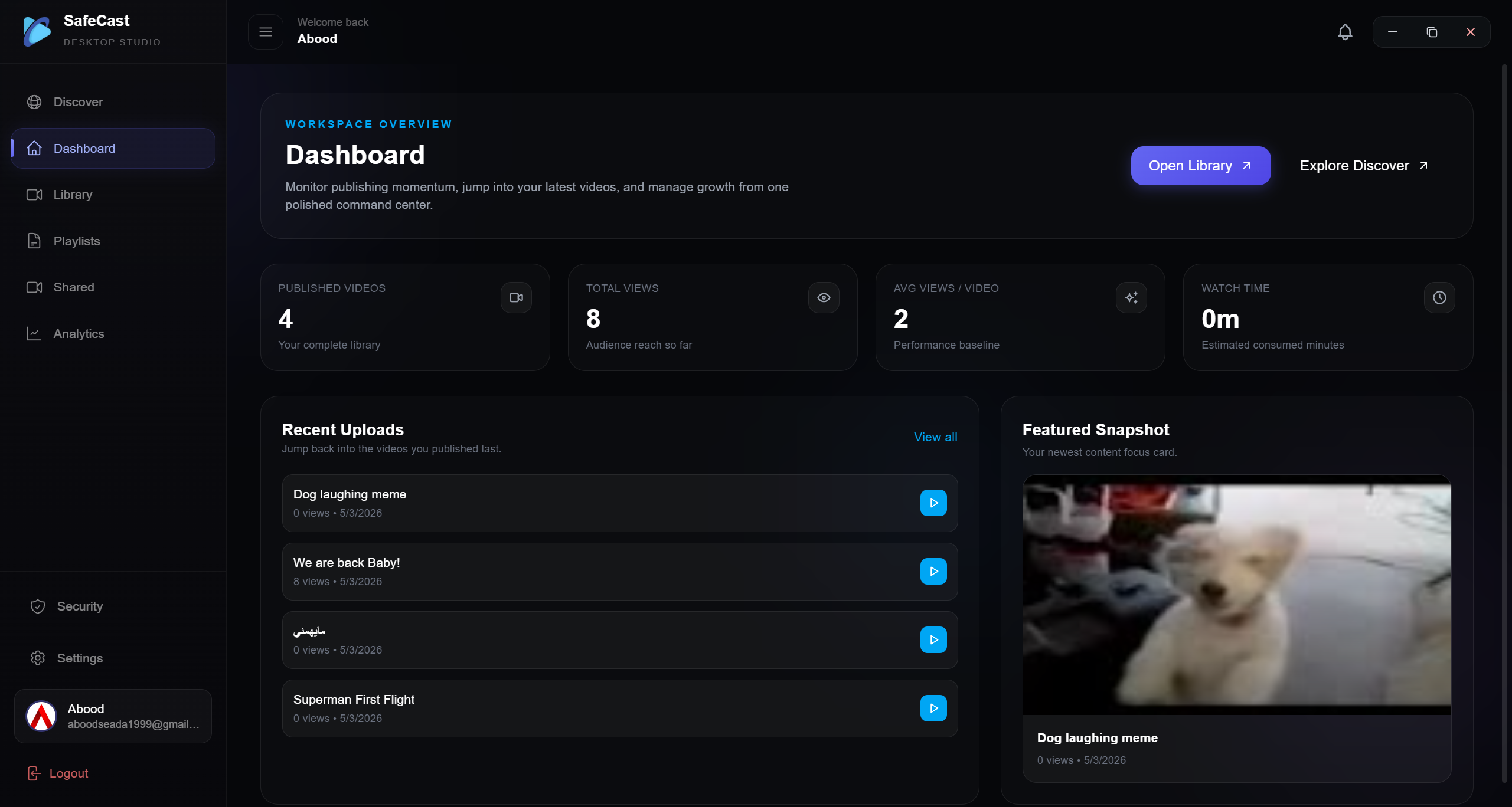 SafeCast screenshot