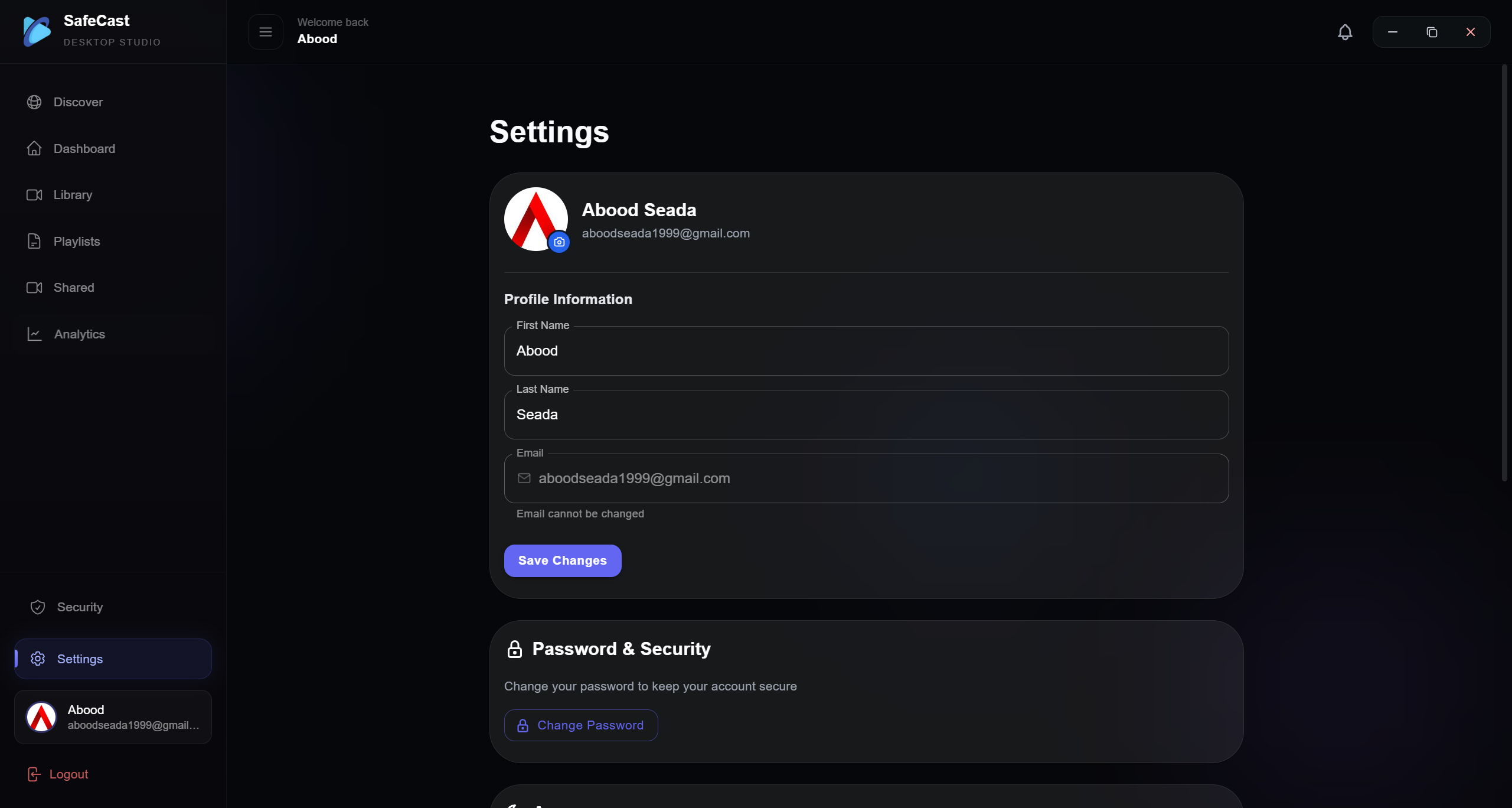 SafeCast screenshot